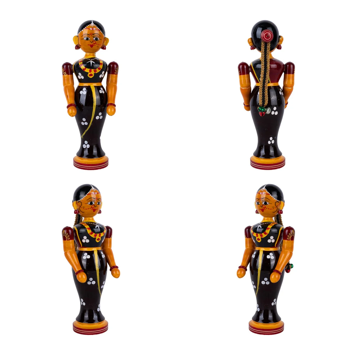 Wedding Kondapalli Toy Set- 8 X 11 Inches | Marriage Handmade Showpiece/Wooden Statue For Home & Golu Display - Image 5