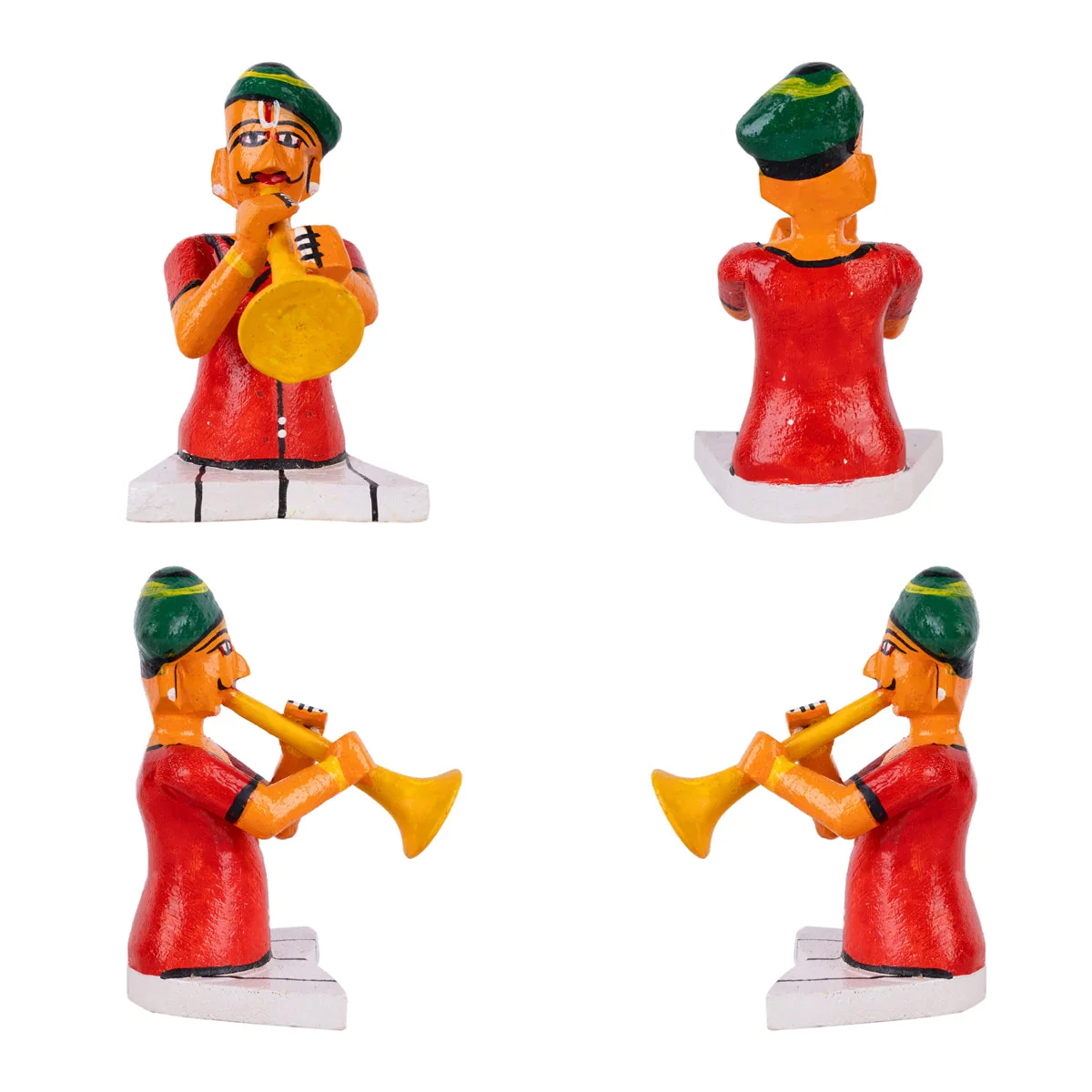 Wedding Kondapalli Toy Set- 8 X 11 Inches | Marriage Handmade Showpiece/Wooden Statue For Home & Golu Display - Image 7