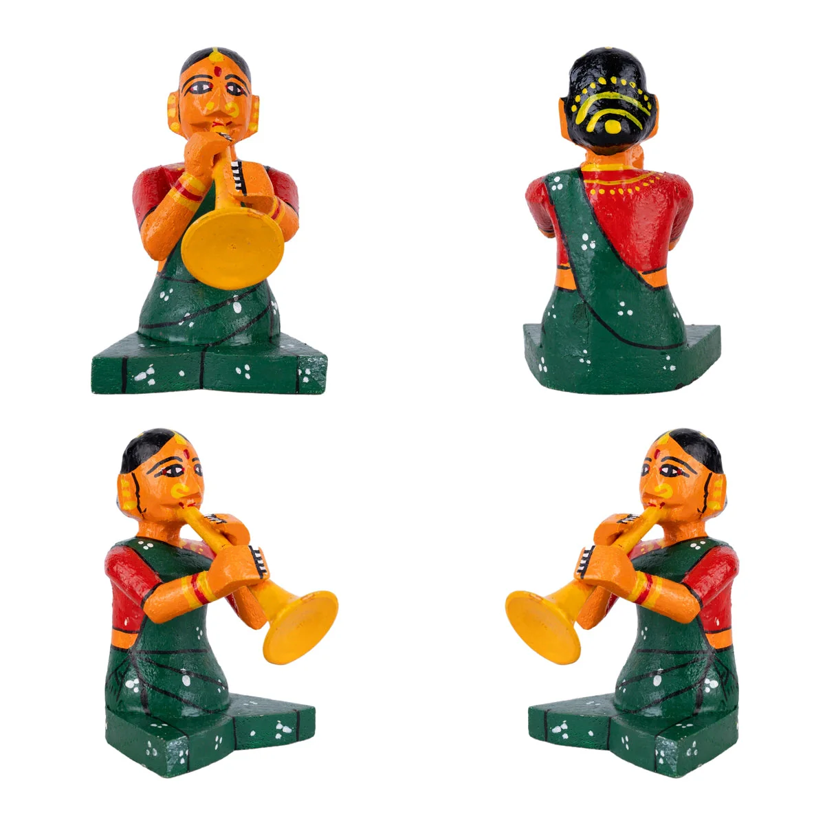 Wedding Kondapalli Toy Set- 8 X 11 Inches | Marriage Handmade Showpiece/Wooden Statue For Home & Golu Display - Image 8