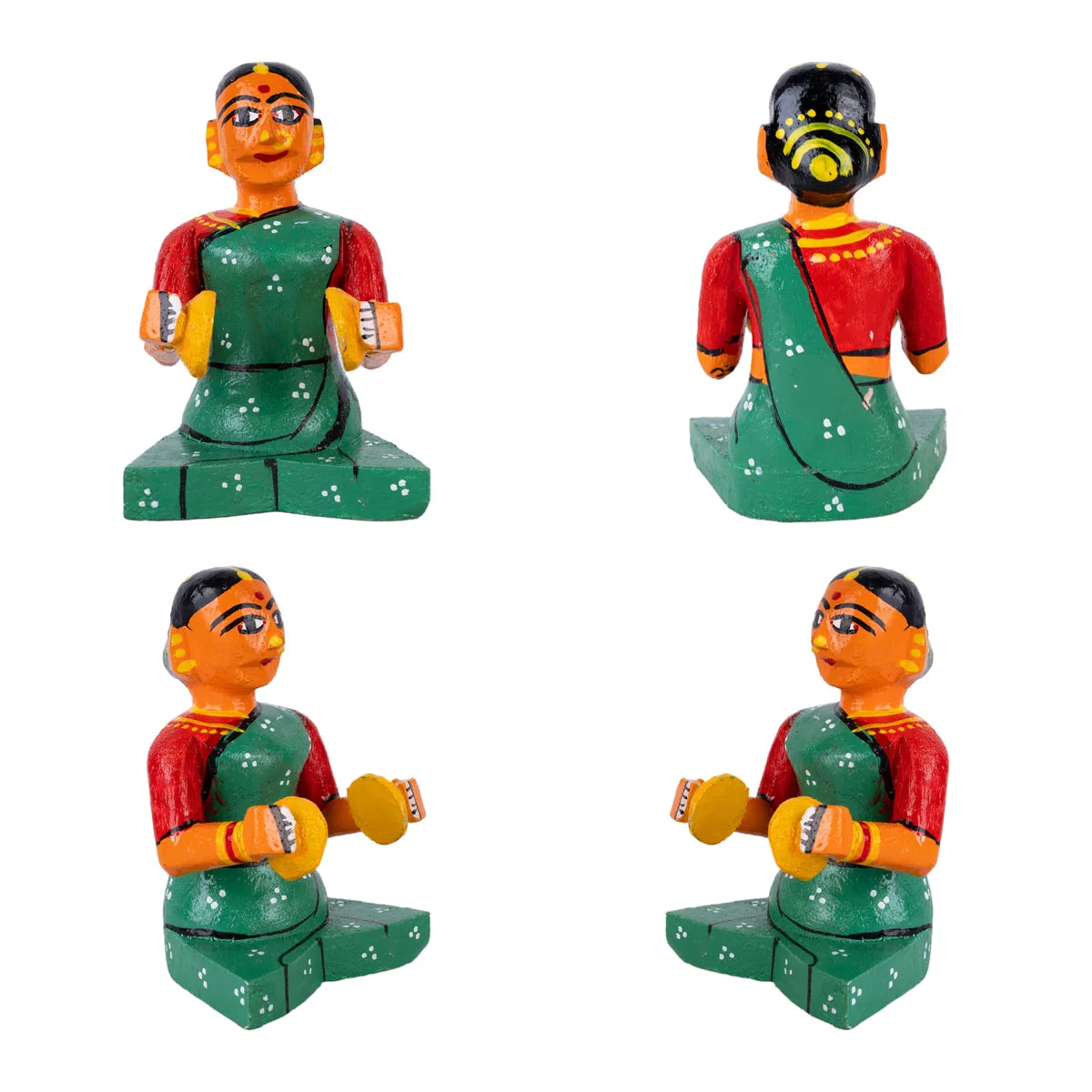 Wedding Kondapalli Toy Set- 8 X 11 Inches | Marriage Handmade Showpiece/Wooden Statue For Home & Golu Display - Image 9