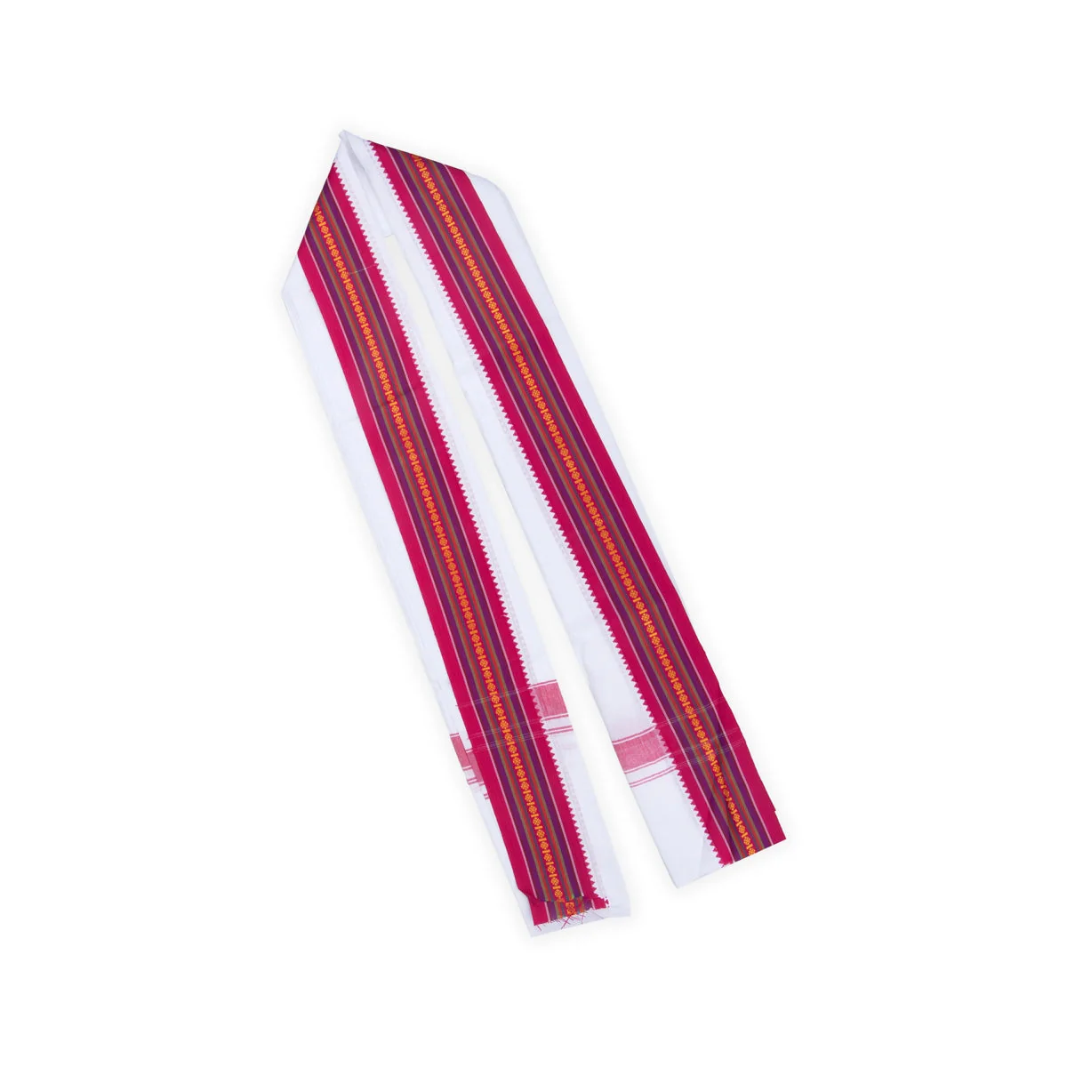 Angavastram - 1.80 Mtrs | White Thundu/ Nagpuri Border Towel for Men - Image 3