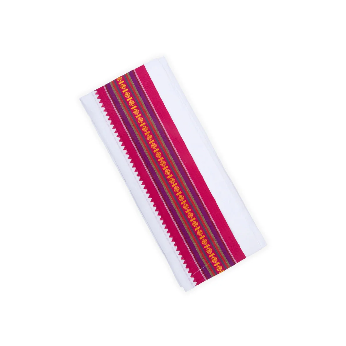 Angavastram - 1.80 Mtrs | White Thundu/ Nagpuri Border Towel for Men - Image 4