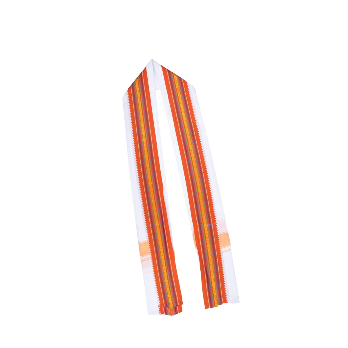 Angavastram - 1.80 Mtrs | White Thundu/ Nagpuri Border Towel for Men - Image 5
