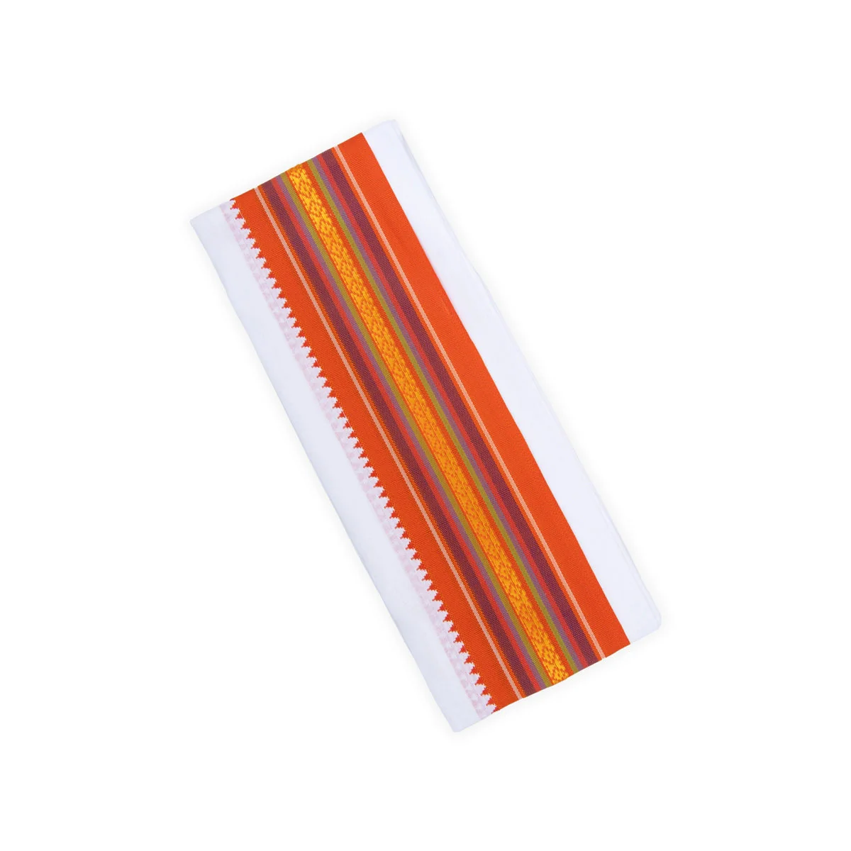 Angavastram - 1.80 Mtrs | White Thundu/ Nagpuri Border Towel for Men - Image 6