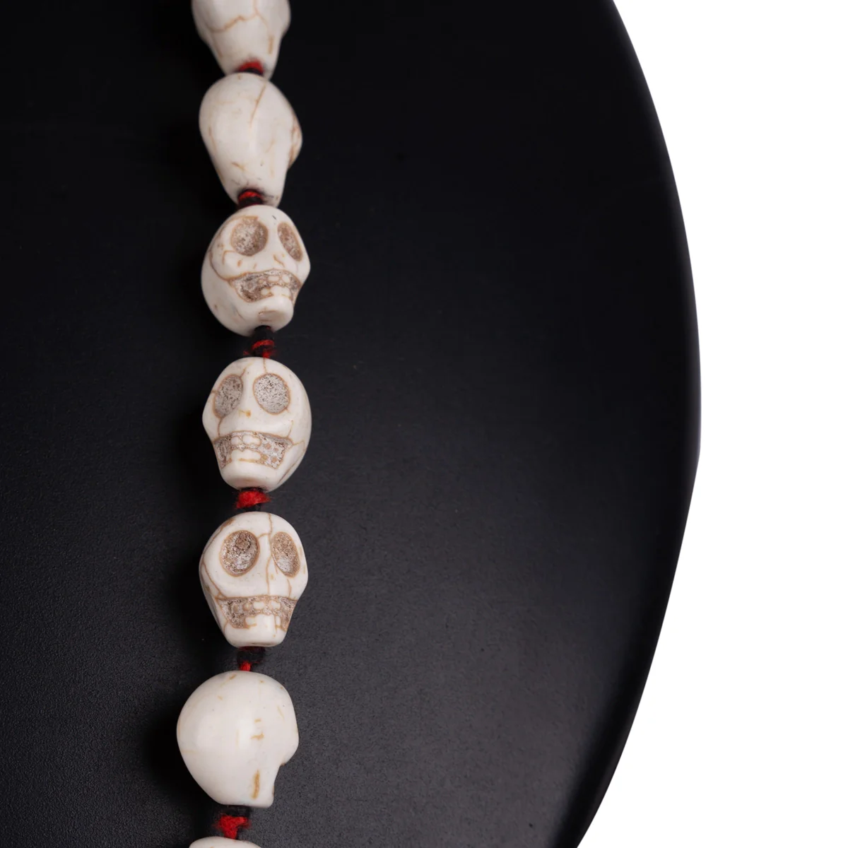 White Skeleton Mala With Thread Knot - 15.5 Inches | Mund Mala/ Mund Ki Mala For Tantric Rituals & Kali Decor - Image 2