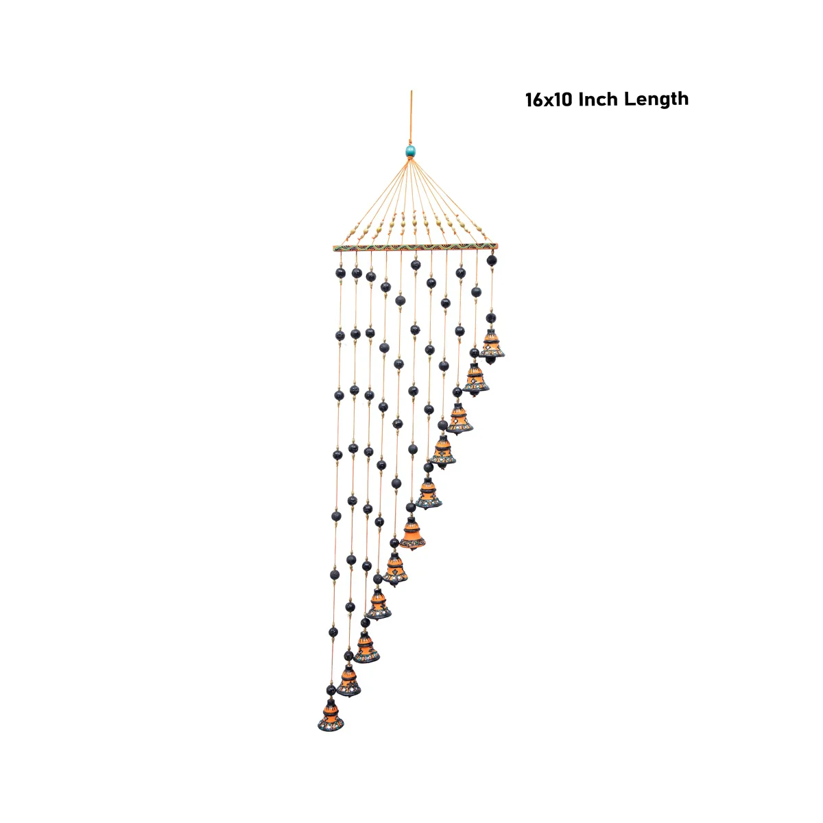 Wind Chime - 16 x 10 Inches | Terracotta Clay Wind Bell Chimes/ Wind Bell for Home Decor - Image 3