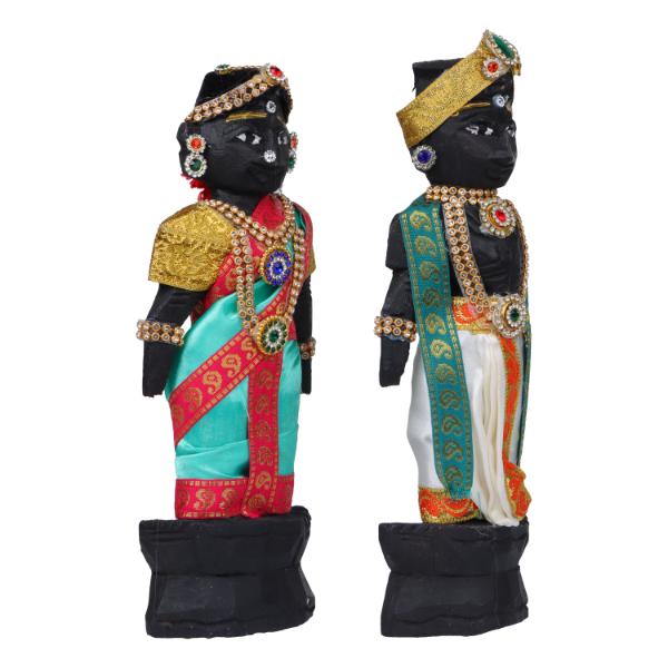 Marapachi Bommai - 8 x 3 Inch | Marapachi Doll/ Kolu Bommai/ Decorative Doll/ Wood Sculpture for Home - Image 5