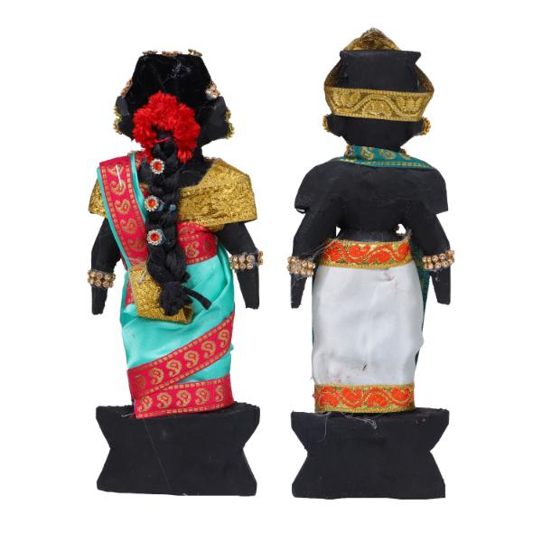 Marapachi Bommai - 8 x 3 Inch | Marapachi Doll/ Kolu Bommai/ Decorative Doll/ Wood Sculpture for Home - Image 6