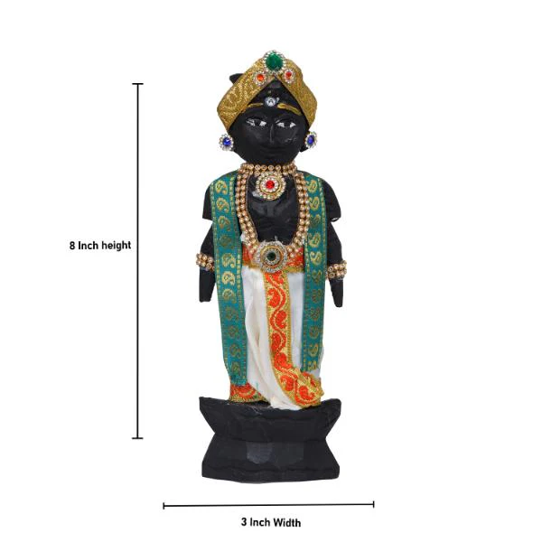 Marapachi Bommai - 8 x 3 Inch | Marapachi Doll/ Kolu Bommai/ Decorative Doll/ Wood Sculpture for Home - Image 7