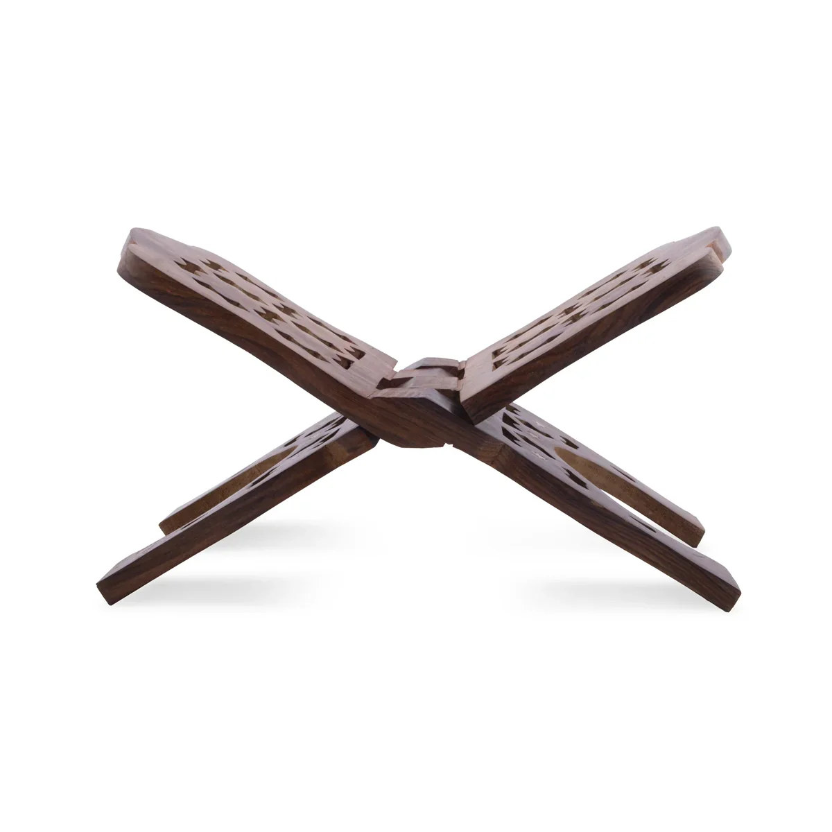 Wood Rehal - 6 x 12 Inches | Holy Book Stand/ Star Jali Design Rehal for Reading Purpose - Image 2
