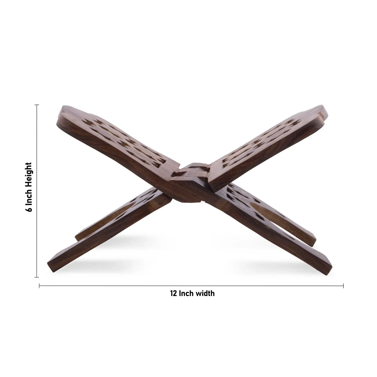 Wood Rehal - 6 x 12 Inches | Holy Book Stand/ Star Jali Design Rehal for Reading Purpose - Image 7