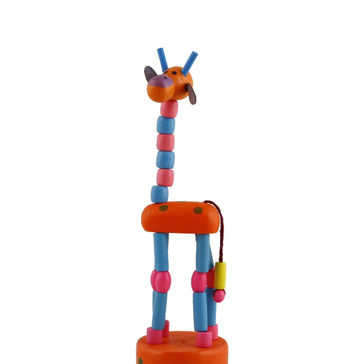 Wooden Animals - 6.5 x 1.75 Inches | Wood Sculpture/ Handmade Baby Animals Giraffe Praising Toy for Kids - Image 4