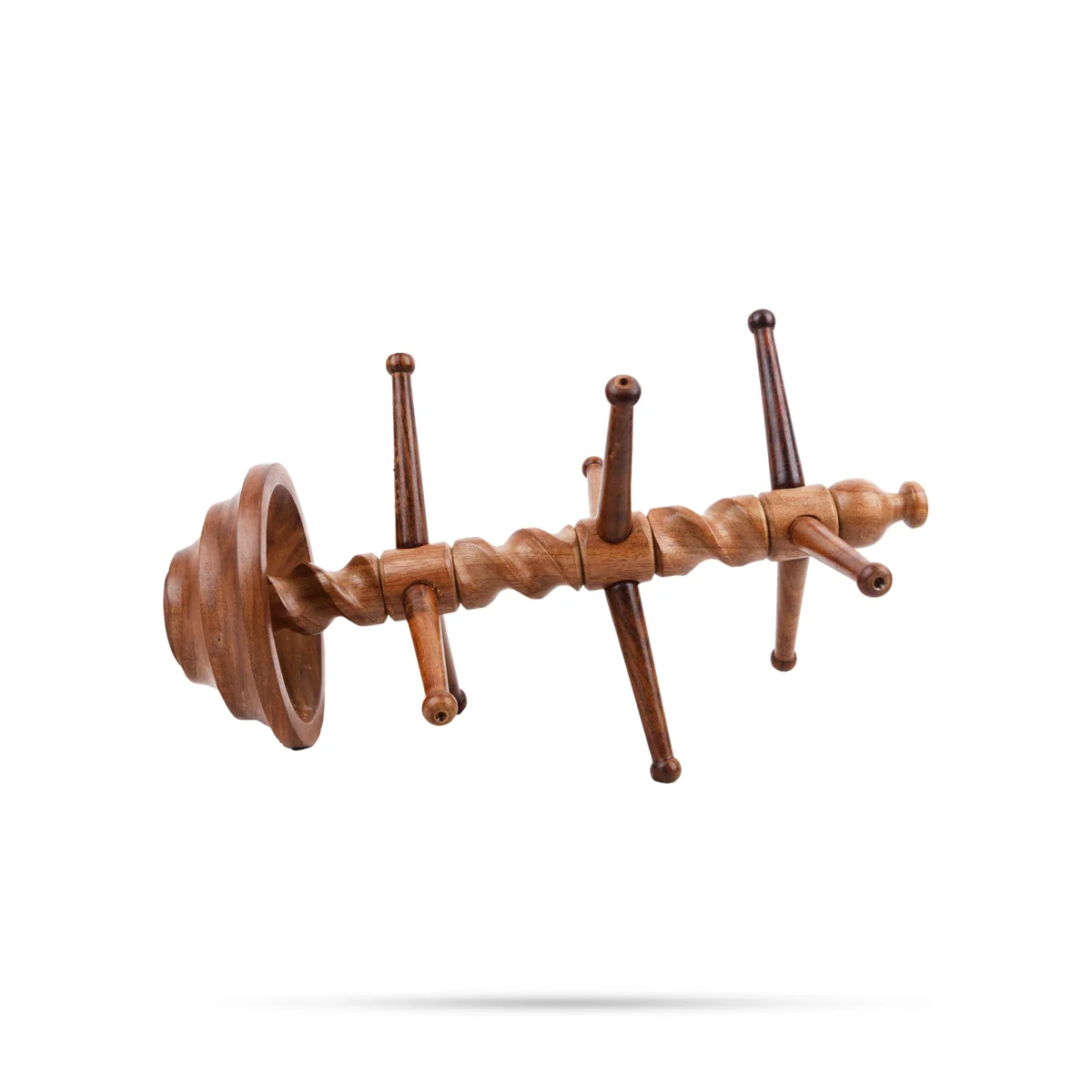 Wooden Bangle Stand With Base - 13 x 7 Inches | Bangle Holder/ Chudi Stand/ Bangle Display Stand for Women - Image 4