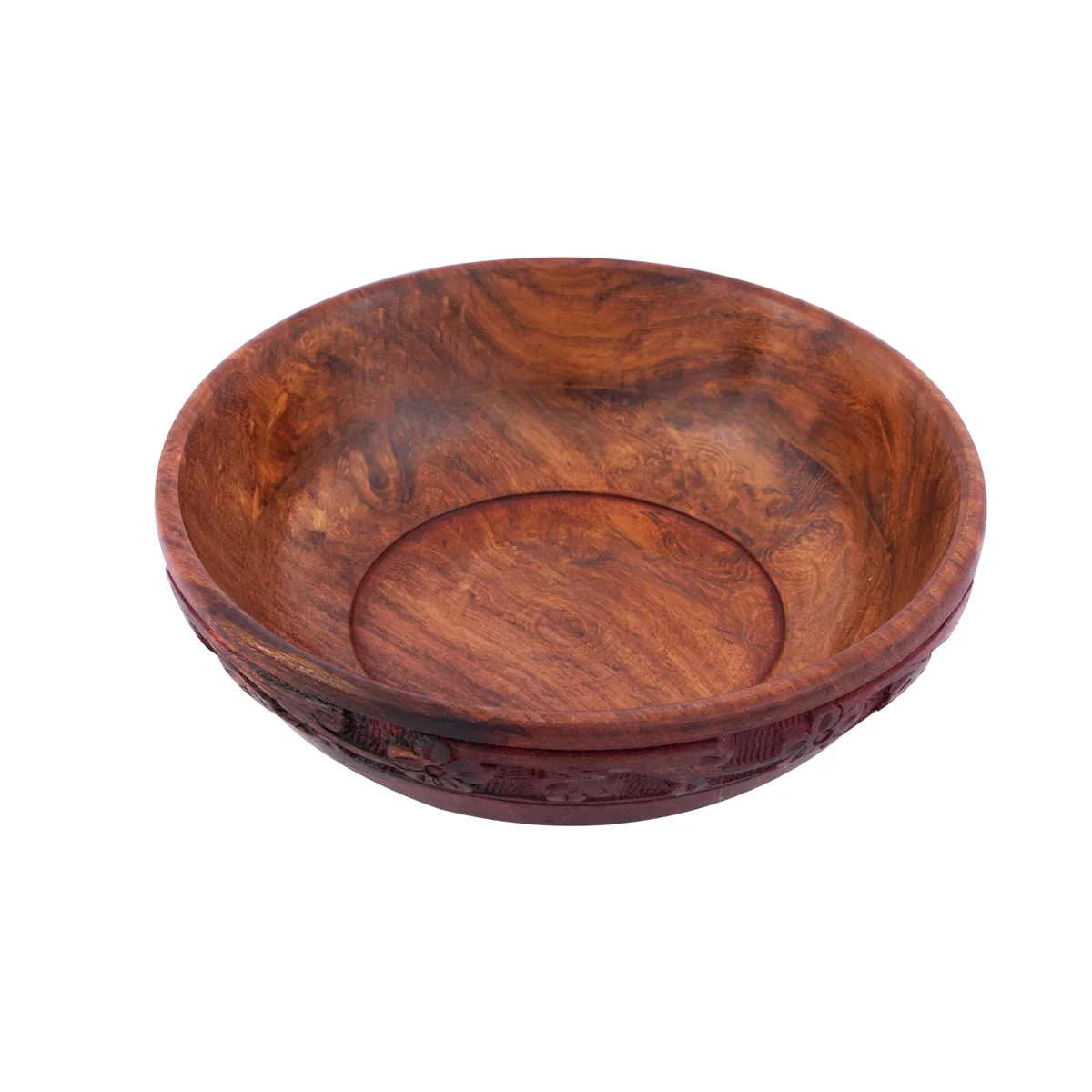 Wooden Bowl - 2 x 6 Inches | Hand Carved Wooden Cup/ Wooden Serving Bowl for Home - Image 2
