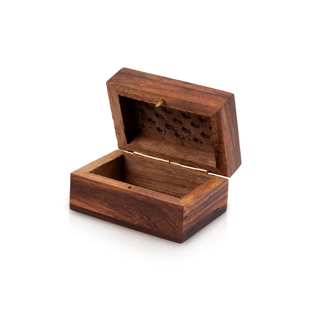 Wooden Box - 3 x 2 Inches | Jali Design Storage Box/ Handmade Jewellery Box for Gifting - Image 3