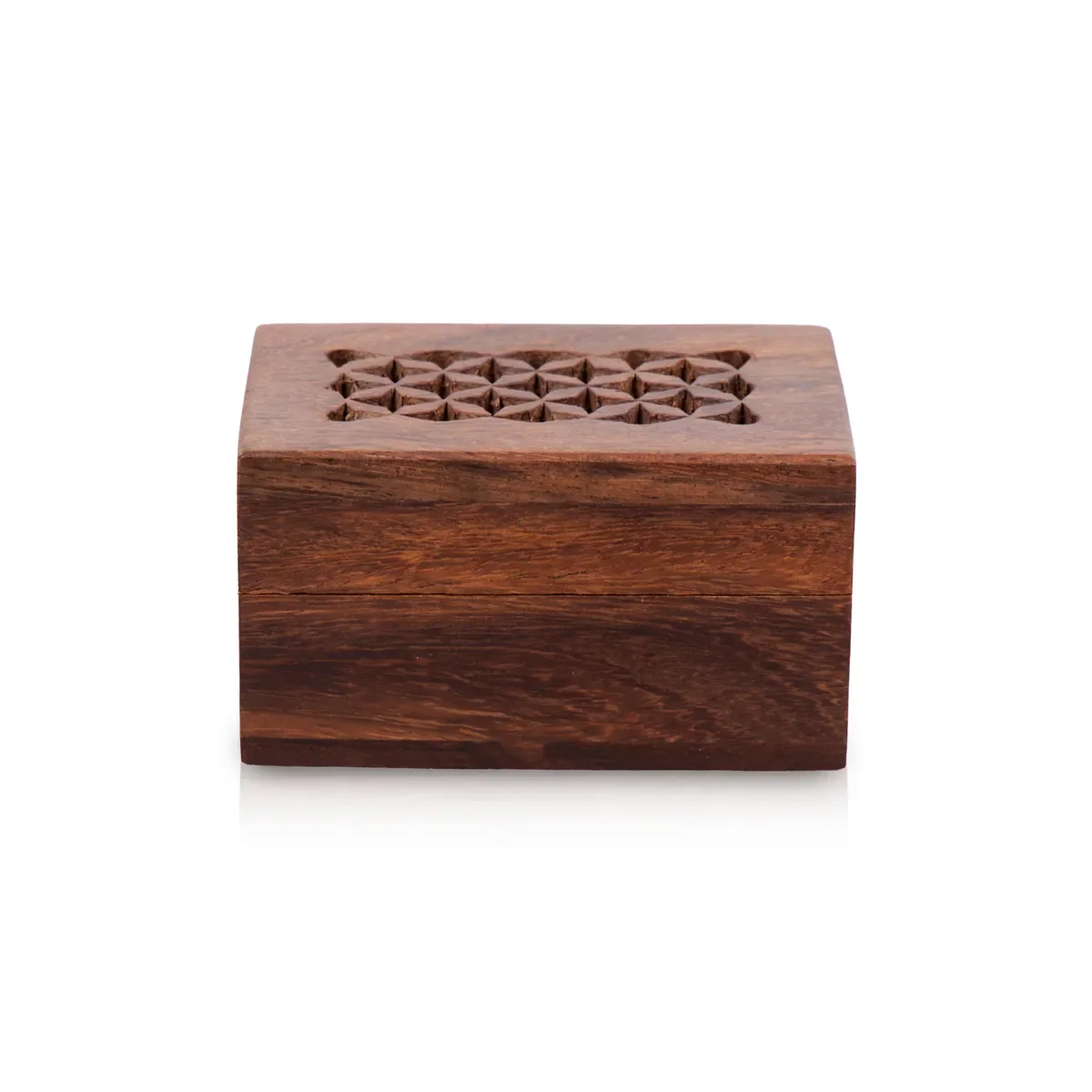 Wooden Box - 3 x 2 Inches | Jali Design Storage Box/ Handmade Jewellery Box for Gifting - Image 4