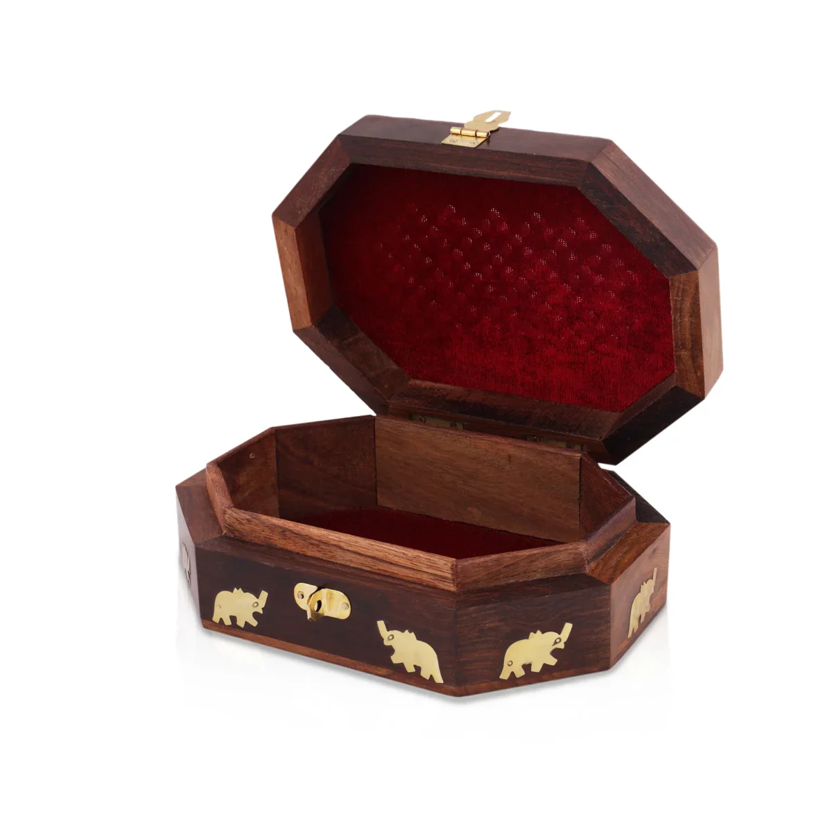 Wooden Box - 7 x 5 Inches | Jali Wok Jewel Box/ Storage Box for Women - Image 3
