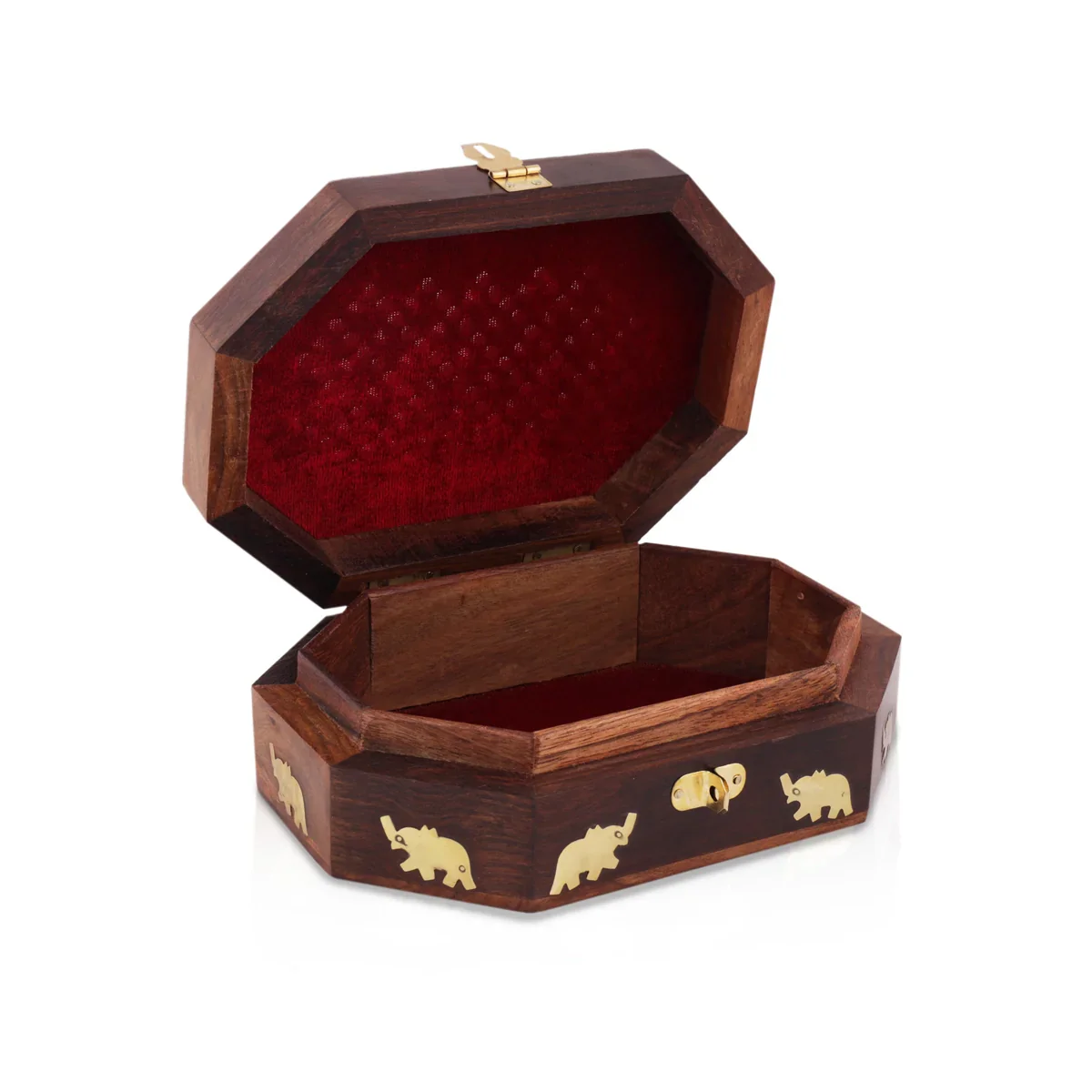 Wooden Box - 7 x 5 Inches | Jali Wok Jewel Box/ Storage Box for Women - Image 4