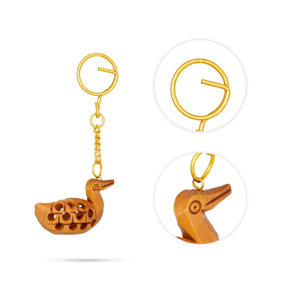Wooden Key Chain - 4.5 x 2 Inches | Key Holder/ Key Ring for Car And Bike - Image 2
