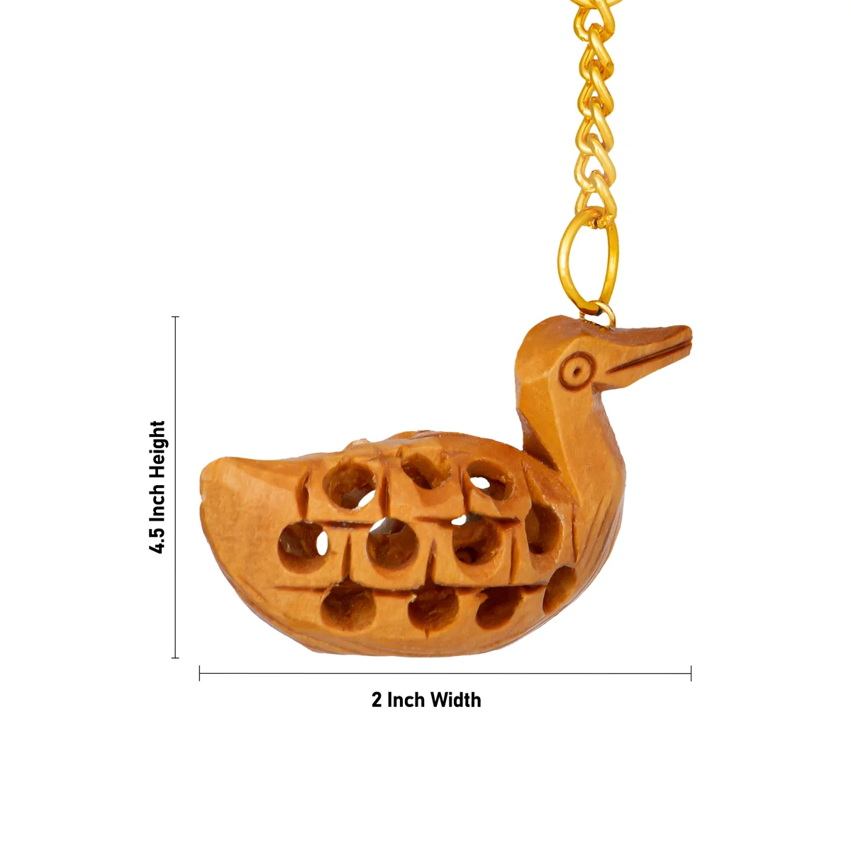Wooden Key Chain - 4.5 x 2 Inches | Key Holder/ Key Ring for Car And Bike - Image 3