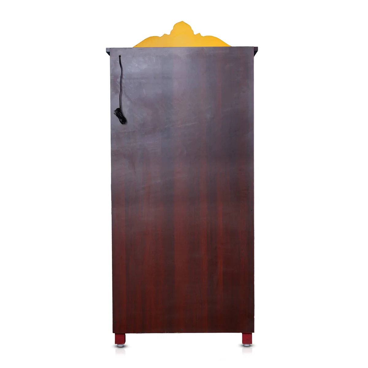 Wooden Temple With Doors | Inner 47 x 24 Inches/ Outer 57 x 25 Inches/ Pooja Mandir With Bell for Home - Image 6