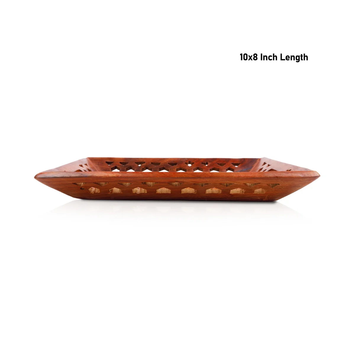 Wooden Tray - 1.5 x 10 x 8 Inches | Kitchen Tray/ Engraved Decorative Plate/ Serving Tray for Home - Image 3