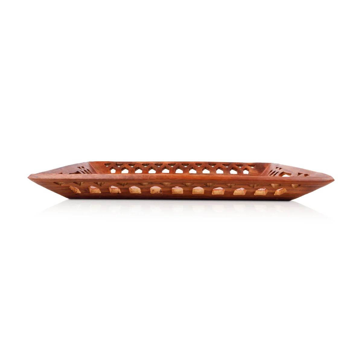 Wooden Tray - 1.5 x 15 x 10 Inches | Hand Carved Kitchen Tray/ Serving Tray for Home Decor & Gifting - Image 3