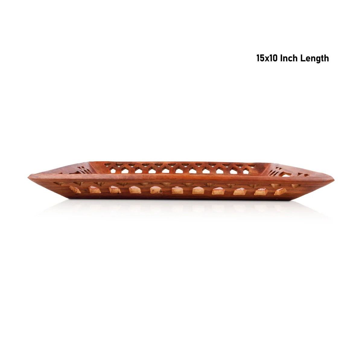 Wooden Tray - 1.5 x 15 x 10 Inches | Hand Carved Kitchen Tray/ Serving Tray for Home Decor & Gifting - Image 4