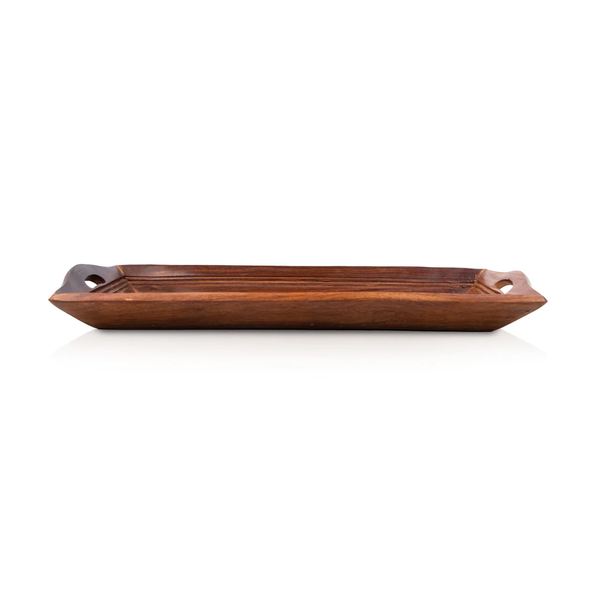 Wooden Tray With Handle - 1.5 x 14 x 6 Inches | Kitchen Tray/ Jali Design Serving Tray for Home - Image 4