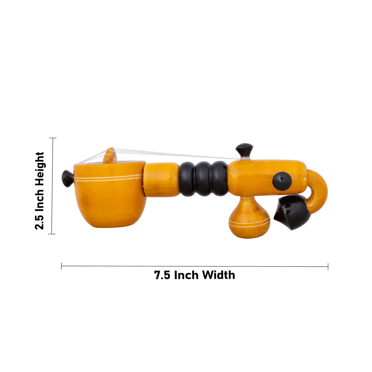 Wooden Veena - 2.5 X 7.5 Inches | Handcrafted Veenai/ Decorative Showpiece For Golu Display & Home Decor - Image 3
