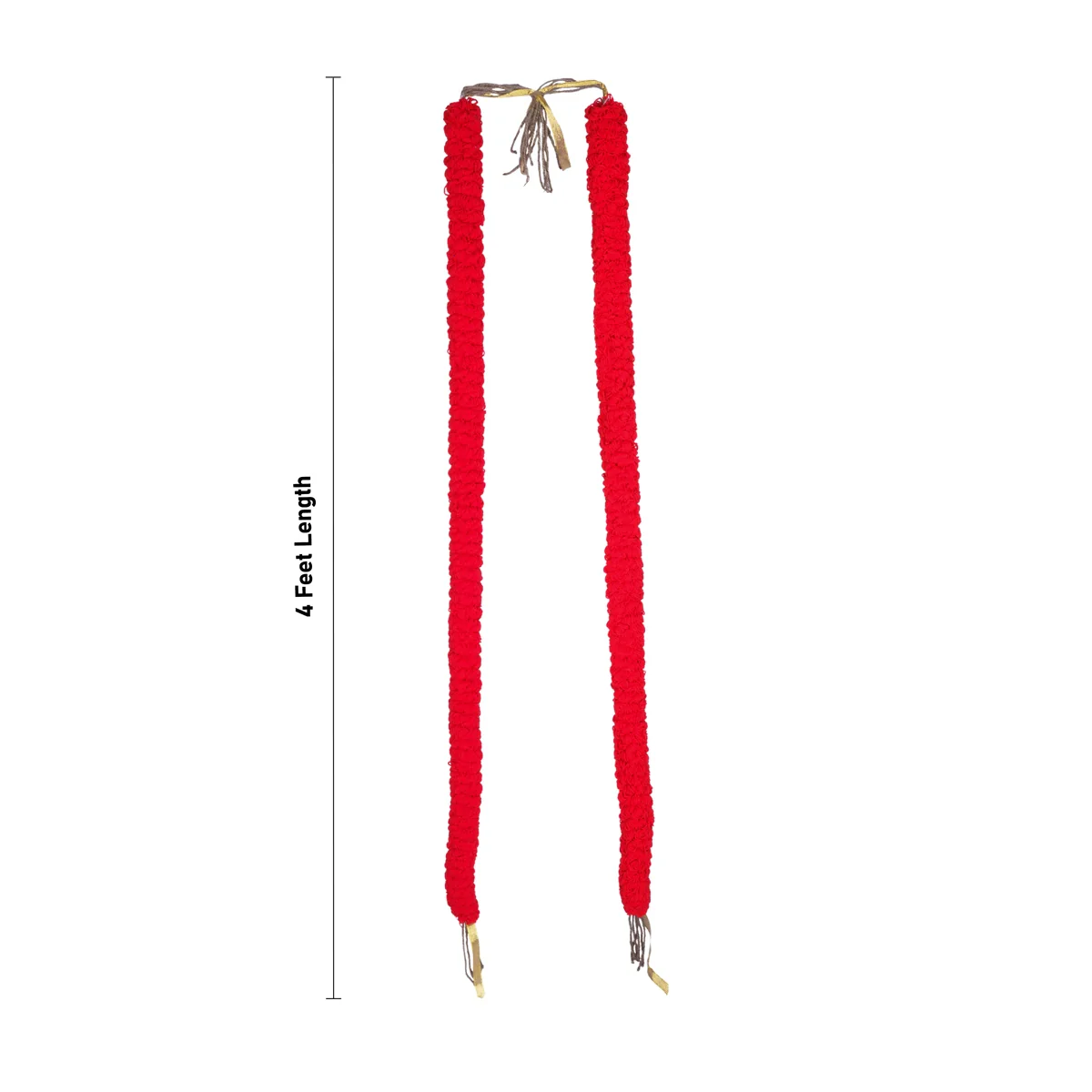 Woolen Garland - 4 Feet | Thread Mala/ Artificial Garland/ Woolen Mala for Deity - Image 2