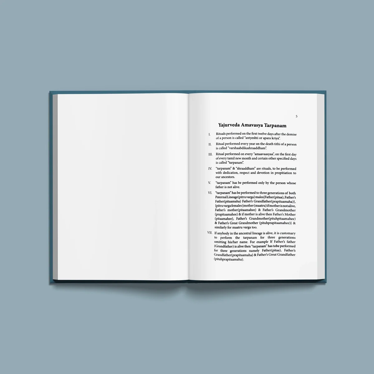 Yajurveda - Apastamba - Amavasya Tarpanam - Sanskrit - English with English Instructions | Vedas Book - Image 3