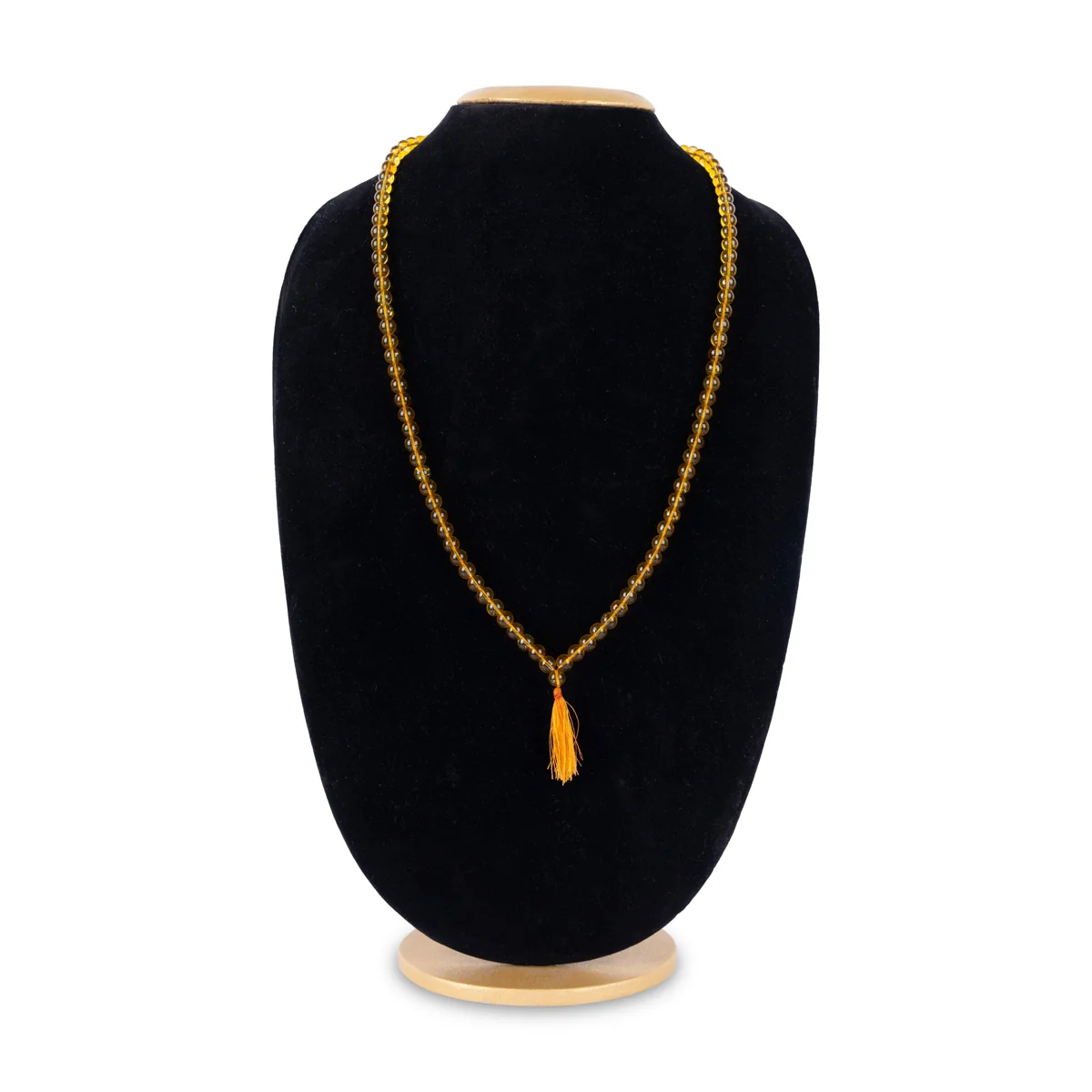 Yellow Citrine Mala - 19 Inches | Citrine Mala Beads/ Citrine Japa Mala/ Gemstone Mala For Wealth Attraction