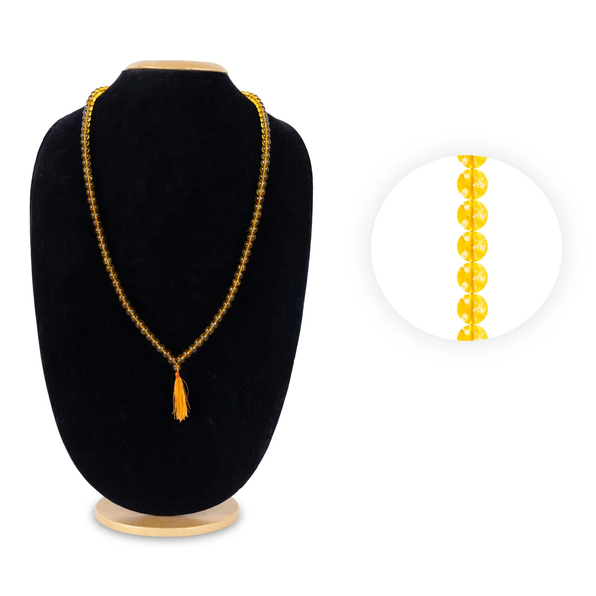 Yellow Citrine Mala - 19 Inches | Citrine Mala Beads/ Citrine Japa Mala/ Gemstone Mala For Wealth Attraction - Image 2