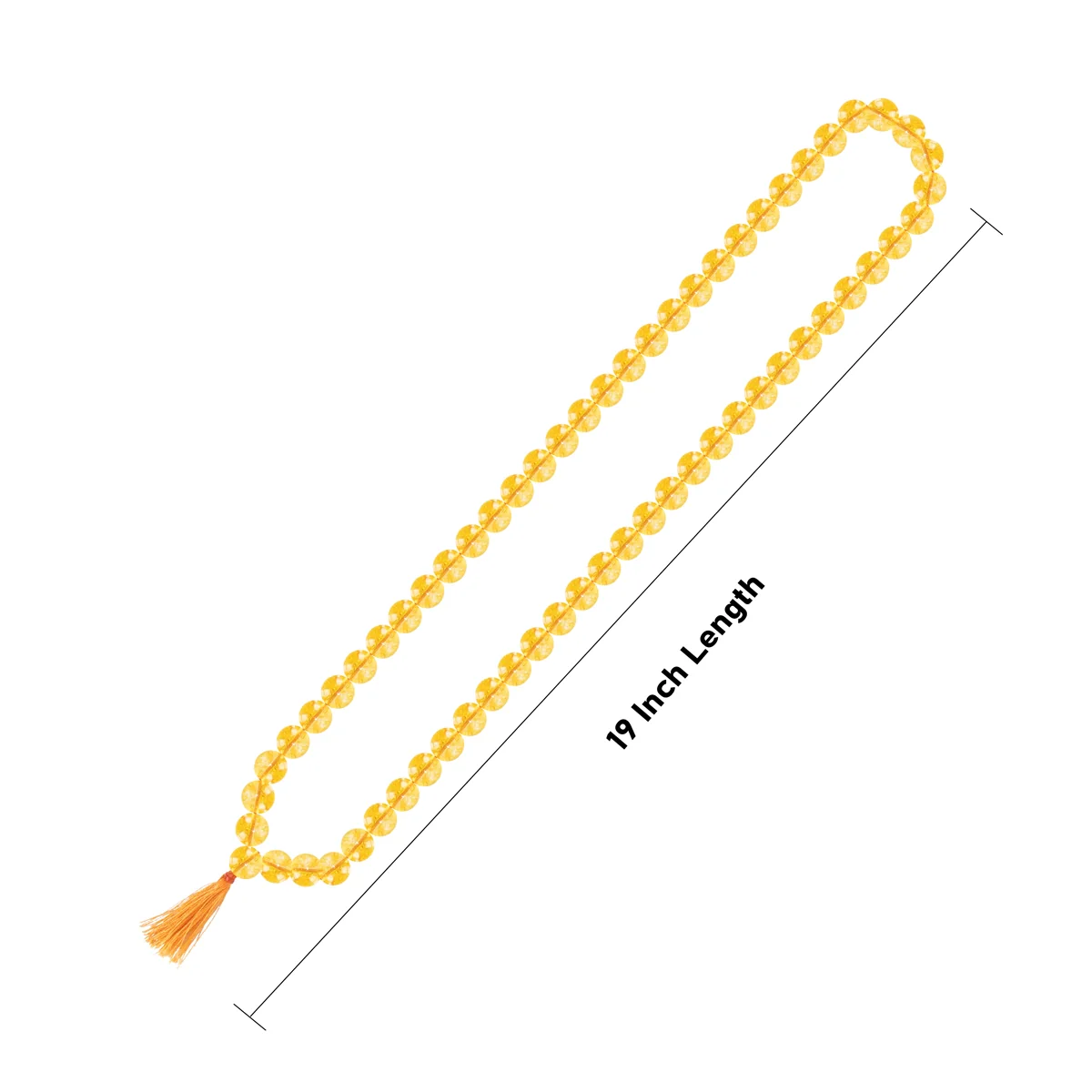 Yellow Citrine Mala - 19 Inches | Citrine Mala Beads/ Citrine Japa Mala/ Gemstone Mala For Wealth Attraction - Image 3