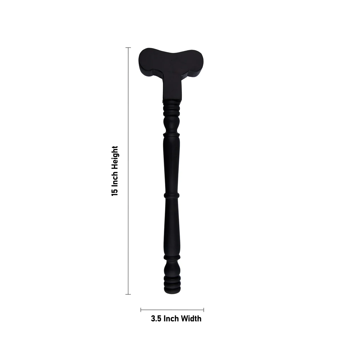 Yoga Danda Stick - 15 x 3.5 Inches | Ebony Danda Yoga/ Karungali Yogathandam for Meditation - Image 3