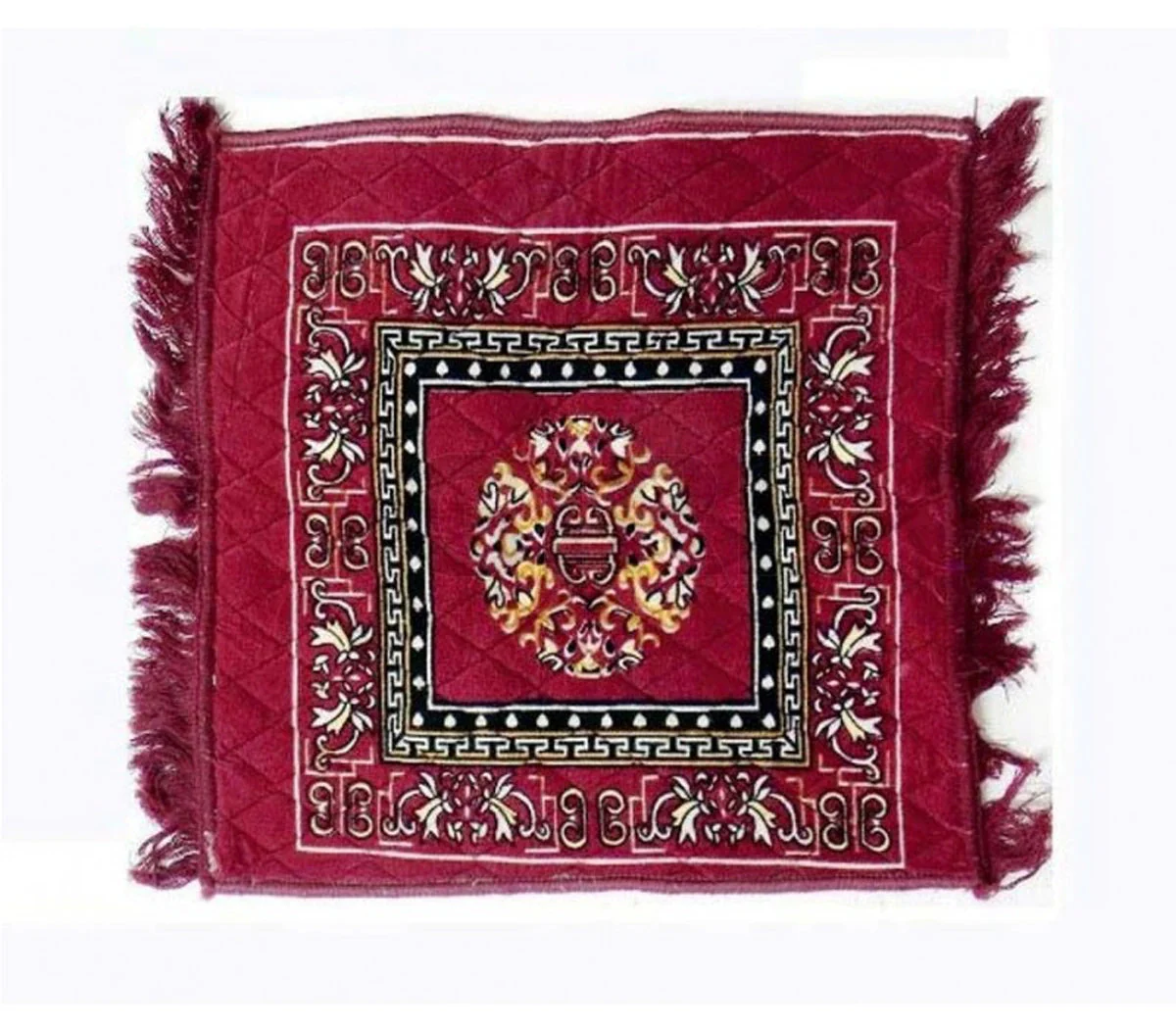 Yoga Mat - 25 x 25 Inches | Pooja Mat/ Velvet Aasan Mat for Meditation - Image 5