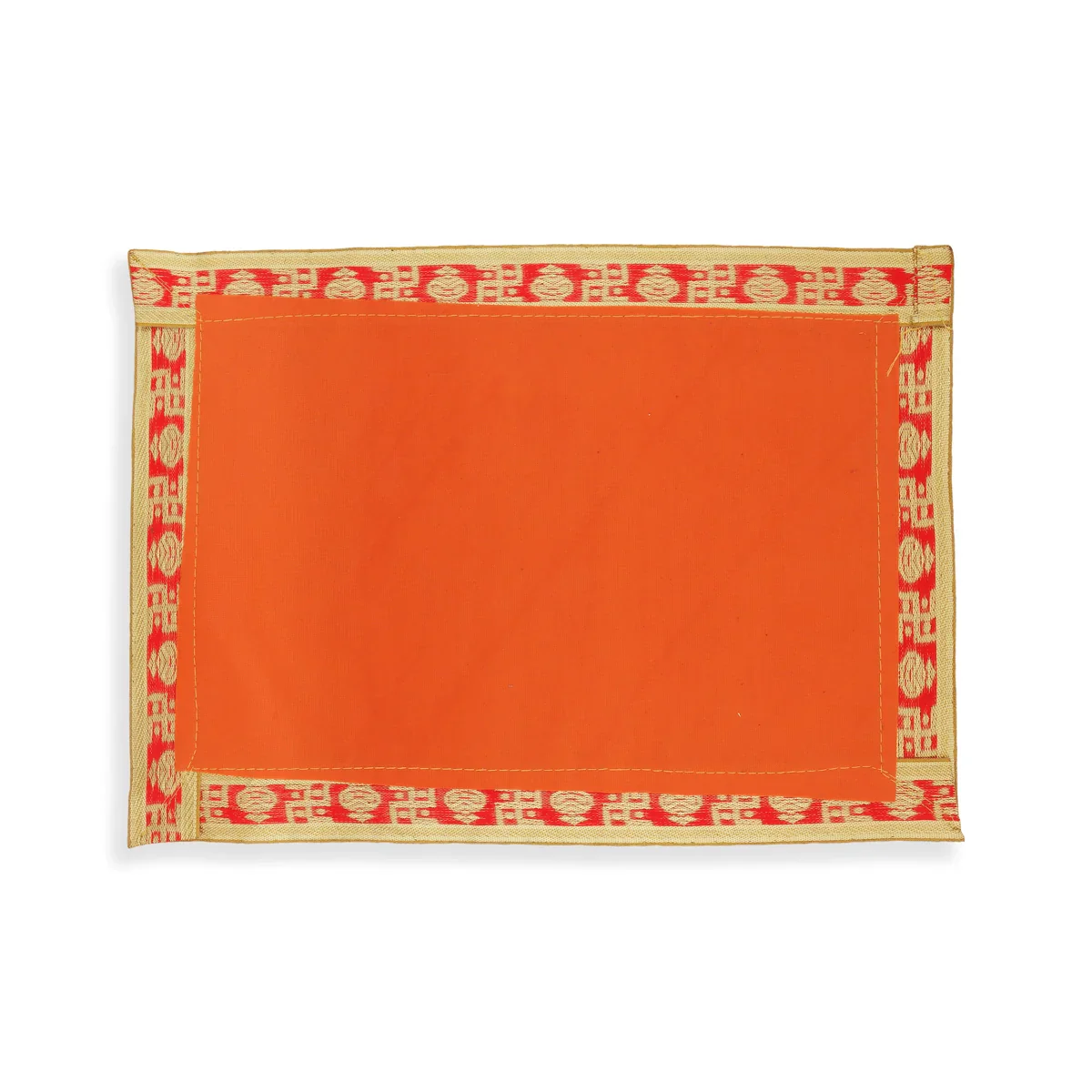 Yoga Mat - 9 x 13 Inches | Velvet Pooja Aasan/ Pooja Mat for Home - Image 3