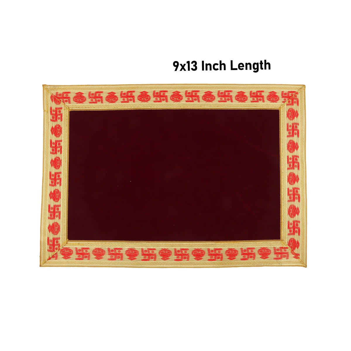 Yoga Mat - 9 x 13 Inches | Velvet Pooja Aasan/ Pooja Mat for Home - Image 5