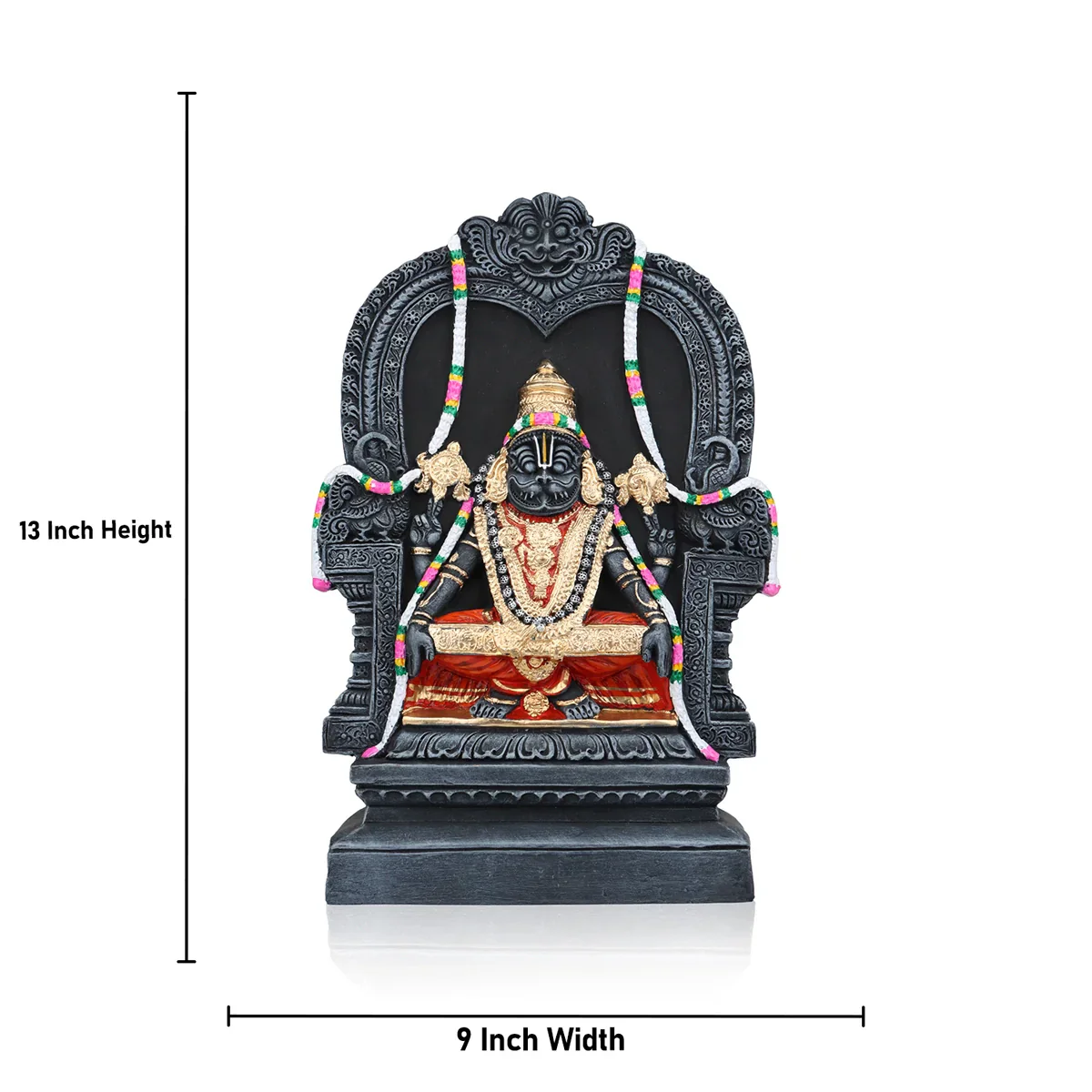 Yoga Narasimhar Clay Golu Bommai - 13 Inches | Giri Golu Doll/ Navaratri Golu Bomma/Gombe/Bommai - Image 5