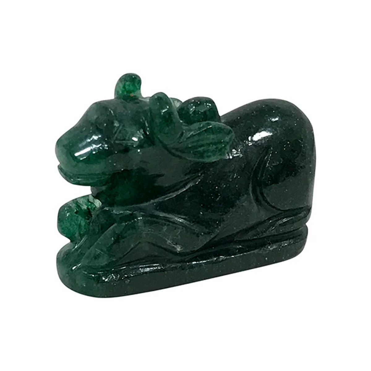 Zade Nandi Idol - 1.25 Inches | Markaz Nandhi Statue for Pooja/ 50 Gms Approx - Image 3
